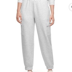 Express Heathered Gray Cargo Sweatpants